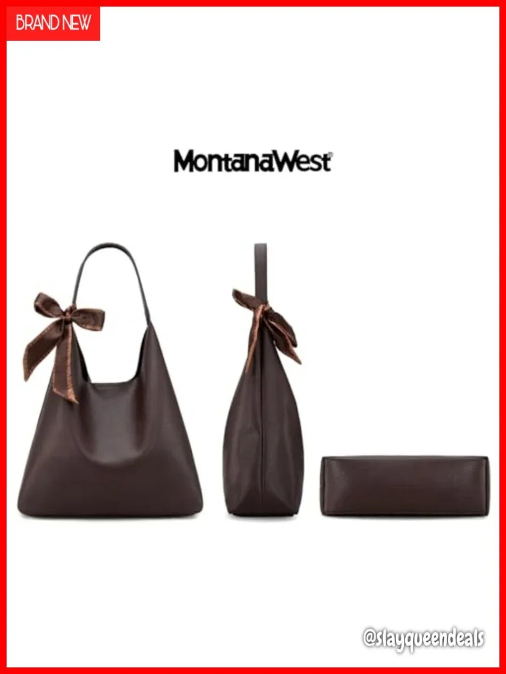 Slouchy Hobo Bag Shoulder Purse Handbag with Scarf Magnetic Closure